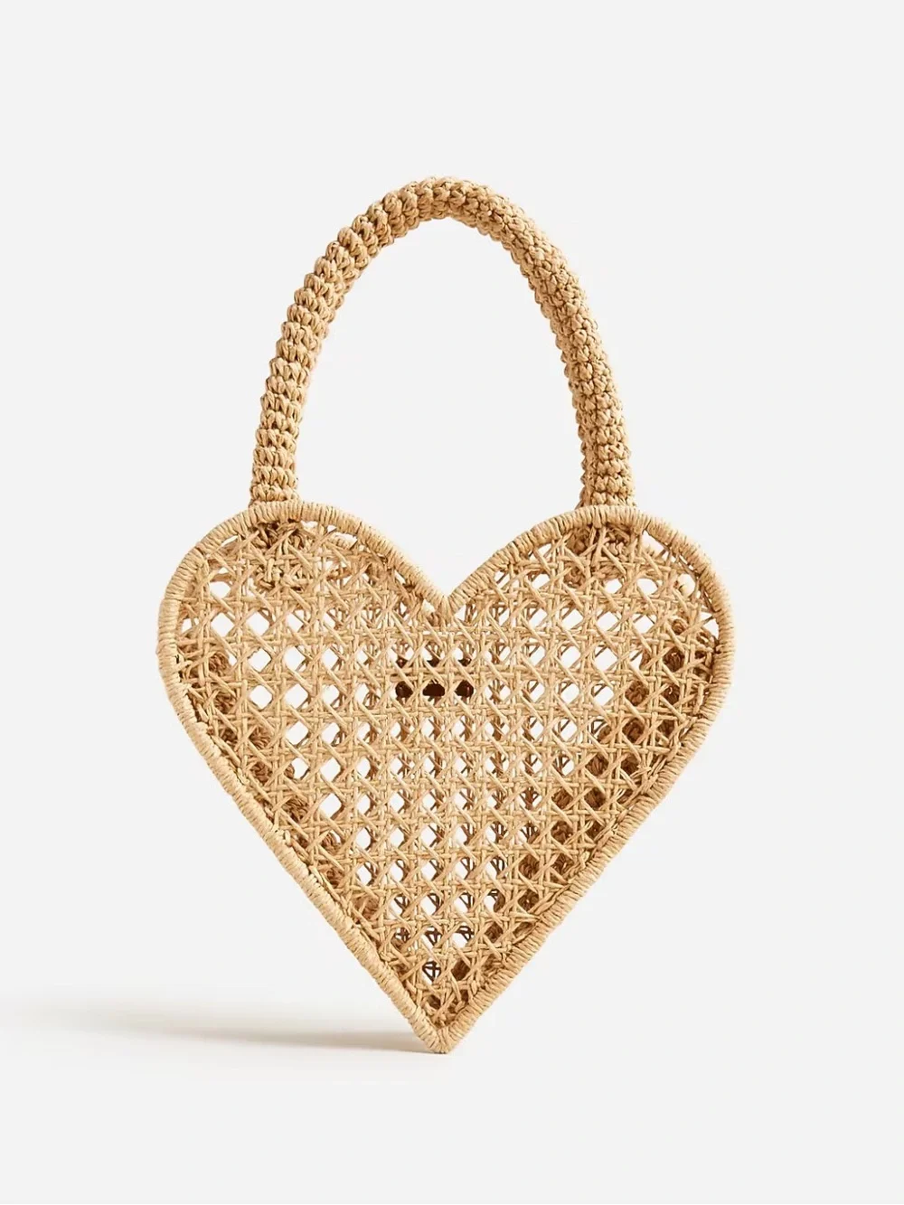 Small heart straw bag